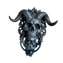 頭蓋骨のドアノッカー.羊の頭の彫刻.