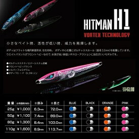 THE HITMAN LURESH1 110gヒットマンちゃんねる太刀魚　ブリ　ハマチタチウオジギング　大阪湾