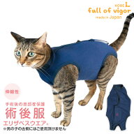 エリザベスカラー の代わりに 獣医師 去勢 避妊 手術 【送料込】 猫用 伸びて 着せやすい F. ベア天竺 術…