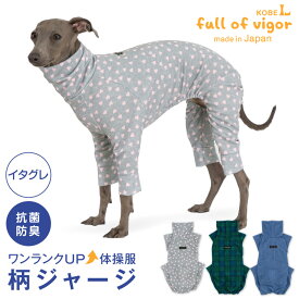 ロンパース 抜け毛対策 長袖 【送料込】 イタグレ用 ドッグプレイ(R) 柄 ジャージ つなぎ イタグレ 服 夏 春 秋 冬抗菌 防臭 UVカット 紫外線対策 速乾性 遊び着 スポーツ犬の服 猫の服 カバーオール オールインワン ルームウエア