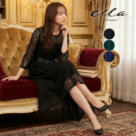 【赤字覚悟】 パーティードレス 結婚式 ワンピース 大きいサイズ 二次会 ドレス 20代 30代 パーティドレス ロング ミモレ丈 エレガント フォーマル レディース 演奏会 レース ブラック ブルー ブラウン グリーン 40代 50代