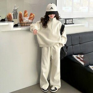 子供服 子ども用ジャージ セットアップ キッズ 女の子 長袖 スタンドカラー ファスナー リブ 春秋 新作 上下セット トップス パーカー ズボン スウェット スポーツウェア 運動着 おしゃれ ゆ