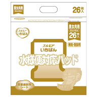 エルモア エルモアいちばん 水様便対応パッド 病院/施設用 26枚 (4パック入) 大人用紙おむつ 尿とりパッ…