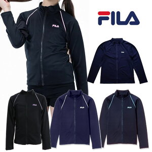 フィラ 長袖 ラッシュガード ジュニア ボーイズ 男の子 ガールズ 女の子 男女兼用 128202 UVカット 日焼け防止 プール 水着 学校 スクール水着 フルジップ FILA