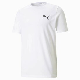 プーマ 半袖 機能性 ウェア ACTIVE スモールロゴ Tシャツ メンズ 588866-02 プーマ ホワイト 白 男性 ショートスリーブ 丸首 クルーネック ポリエステル 吸汗速乾 スポーツ トレーニング トップス