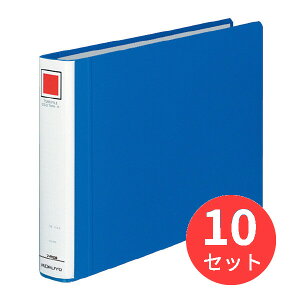 【10冊セット】コクヨ チューブファイル「エコツインR」A4横 30mmとじ 2穴青 フ-RT635B【まとめ買い】