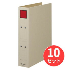 【10冊セット】キングジム(KING JIM) 保存ファイル 4375 A4タテ型 とじ厚50mm 表紙(グレー)スクエアパターン色(赤) 【まとめ買い】