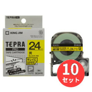 �y10�Z�b�g�z�L���O�W��(KING JIM) PRO�e�[�v�J�[�g���b�W �L���C�ɂ͂����� SC24YE 24mm�� ��/������ �y�܂Ƃߔ����z