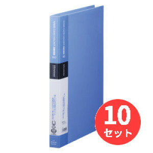 【10冊セット】キングジム(KING JIM) シンプリーズ 名刺ホルダー差し替え式 37SP A4タテ型 青 300枚収納 【まとめ買い】