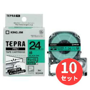 �y10�Z�b�g�z�L���O�W��(KING JIM) PRO�e�[�v�J�[�g���b�W �L���C�ɂ͂����� SC24GE 24mm�� ��/������ �y�܂Ƃߔ����z