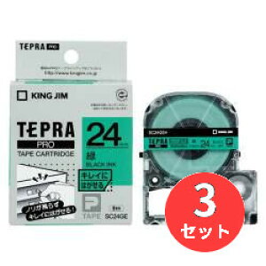 �y3�Z�b�g�z�L���O�W��(KING JIM) PRO�e�[�v�J�[�g���b�W �L���C�ɂ͂����� SC24GE 24mm�� ��/������ �y�܂Ƃߔ����z�y���������z