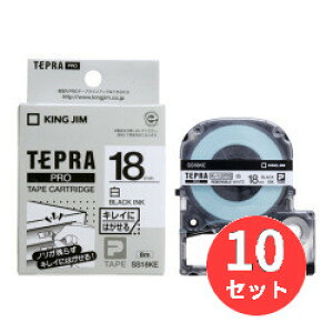 �y10�Z�b�g�z�L���O�W��(KING JIM) PRO�e�[�v�J�[�g���b�W �L���C�ɂ͂����郉�x�� SS18KE 18mm�� ��/������ �y�܂Ƃߔ����z