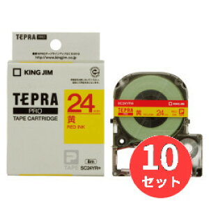 �y10�Z�b�g�z�L���O�W��(KING JIM) PRO�e�[�v�J�[�g���b�W �J���[���x��(�p�X�e��) SC24YR 24mm�� ��/�ԕ��� �y�܂Ƃߔ����z