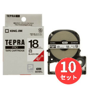 �y10�Z�b�g�z�L���O�W��(KING JIM) PRO�e�[�v�J�[�g���b�W �����x�� �����O�^�C�v SS18KL 18mm�� ��/������ �y�܂Ƃߔ����z