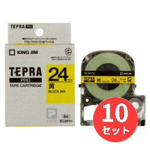 �y10�Z�b�g�z�L���O�W��(KING JIM) PRO�e�[�v�J�[�g���b�W �J���[���x��(�p�X�e��) SC24Y 24mm�� ��/������ �y�܂Ƃߔ����z