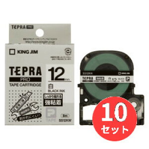 �y10�Z�b�g�z�L���O�W��(KING JIM) PRO�e�[�v�J�[�g���b�W ���S�����x�� SS12KW 12mm�� ��/������ �y�܂Ƃߔ����z