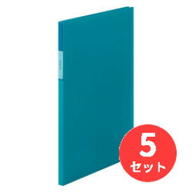 【5冊セット】キングジム(KING JIM) フェイバリッツ クリアーファイル(透明)20ポケット FV166T A4タテ型 青 【まとめ買い】