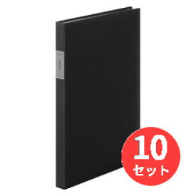 【10冊セット】キングジム(KING JIM) フェイバリッツ クリアーファイル(透明)40ポケット FV166TW A4タテ型 黒 【まとめ買い】