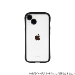 iPhone14/iPhone13���p�w�ʌ^�P�[�X Chrome-CLEAR Black iP22-61-CHC02