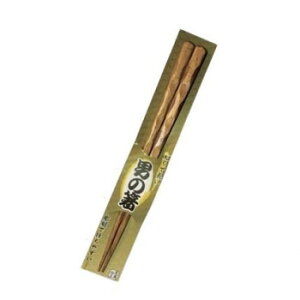 丸十 極太彫刻木箸 栗 24.5 6F20-11