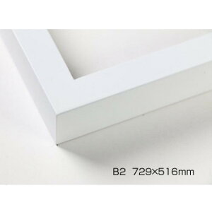 デッサン額 木製フレーム 桜平型 ホワイト B2 729×516 アクリル