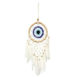ラタンドリームキャッチャー クロシェ&マクラメ ブルー 10223820315