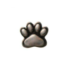 ソウヒロ joint クラフトパーツ ネジ式バネホック 足跡 アンティークシルバー JTMP-150