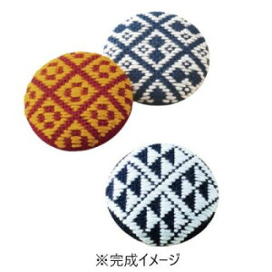 オリムパス こぎん刺し 丸ブローチ くおん こぎん 104