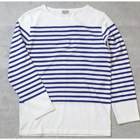 フランスタイプ ボーダーシャツ JU048YN ホワイト×ブルー S 【 レプリカ 】 【 新品 】