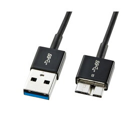 【5個セット】 サンワサプライ USB3.0マイクロケーブル(A-MicroB) 0.5m 超ごく細 KU30-AMCSS05KX5