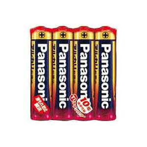 (まとめ)Panasonic パナソニック アルカリ乾電池 単4(4本) LR03XJ4SE【×10セット】