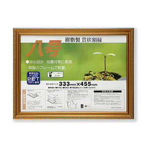 樹脂製 金色賞状額 金消 R SP 八号 収納寸法:333×455mm 賞状 額 表彰状 卒業証書 免許書 許可証 額縁 フレーム
