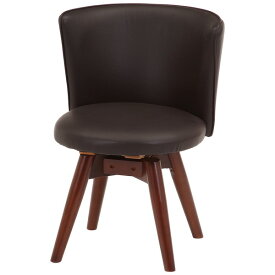 ダイニングチェア 食卓椅子 幅50cm ブラウン 木製 合皮 合成皮革 合皮 360度回転式 クラム ウエンジ 組立品 リビング 在宅ワーク【代引不可】
