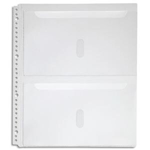(まとめ) キングジム スキットマン 取扱説明書ファイル専用ポケット 2段タイプ A4タテ 2・4・30穴 2630PA 1パック(4枚) 【×20セット】
