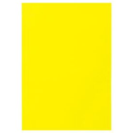 （まとめ） TANOSEE 色画用紙 四つ切 レモン 1パック（10枚） 【×15セット】