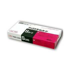 (まとめ) マックス タイムレコーダ用カード ER-Sカード レッド ER90780 1パック(100枚) 【×10セット】