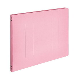(まとめ) TANOSEEフラットファイルE(エコノミー) B4ヨコ 150枚収容 背幅18mm ピンク 1パック(10冊) 【×30セット】