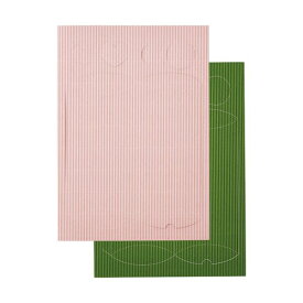 (まとめ) ヒサゴ リップルボード 薄口 型抜きギフトBOX ピンク・グリーン RBUT4 1パック 【×30セット】