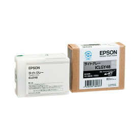 (まとめ) エプソン EPSON PX-P／K3インクカートリッジ ライトグレー 80ml ICLGY48 1個 【×10セット】
