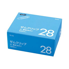 (まとめ) TANOSEE ゼムクリップ 大 28mm シルバー 業務用パック 1箱（1000本） 【×30セット】
