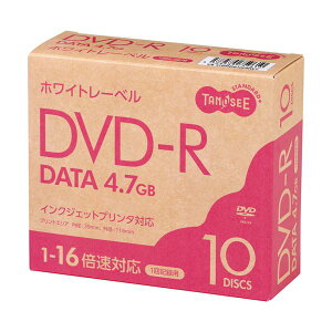 i܂Ƃ߁jTANOSEE f[^pDVD-R4.7GB 1-16{ zCgv^u XP[X 1pbNi10jy×10Zbgz