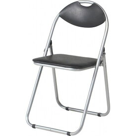 折りたたみ椅子 幅450mm ブラック 6個セット 合皮 ウレタンフォーム スチール パイプ椅子 会議室 オフィス 会社 学校 施設【代引不可】