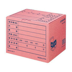 (まとめ）コクヨ文書保存箱（カラー・フォルダー用） B4・A4用 内寸W394×D324×H291mm 業務用パック ピンク B4A4-BX-P1パック（10個）【×3セット】