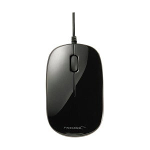 (まとめ)ハイディスク 光学式有線マウス ブラック HDM-2106BK 1個 【×10セット】