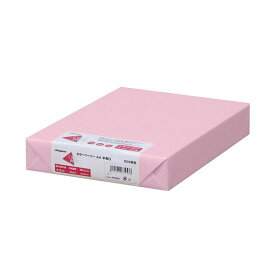 (まとめ) 長門屋商店 Color Paper A4中厚口 桃 ナ-3271 1冊(500枚) 【×5セット】