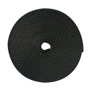(まとめ) TRUSCO ナイロン平ベル 1.6t×38mm×5m 黒 TNB385-BK 1巻 【×3セット】