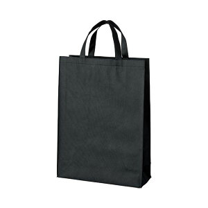 (まとめ)スマートバリュー 不織布手提げバッグ中10枚ブラックB451J-BK【×5セット】