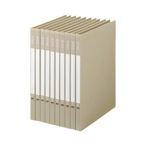 (まとめ) TANOSEE Zファイル(再生PP表紙) A4タテ 100枚収容 背幅17mm グレー 1セット(10冊) 【×10セット】