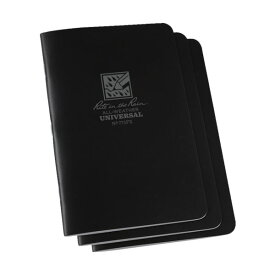 （まとめ） ライトインザレインステイプルノートブック（セット） ユニバーサル ブラック 771FX 1パック（3冊） 【×2セット】