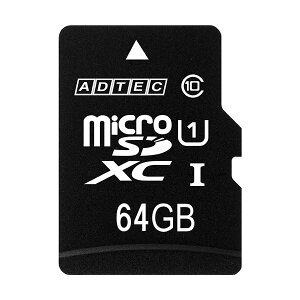 (܂Ƃ߁jAhebN microSDXCUHS-I 64GB Class10 SDϊA_v^[t AD-MRXAM64G/U1R 1y×3Zbgz